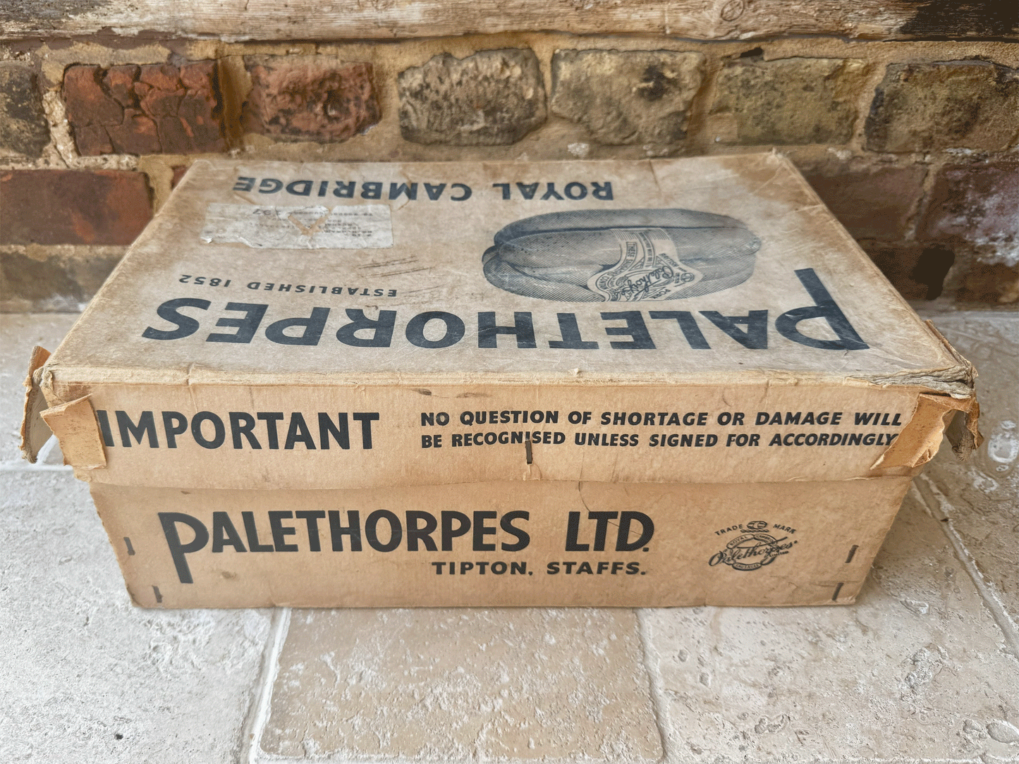 antique english kitchenalia palethorpes sausages transportation box advertising