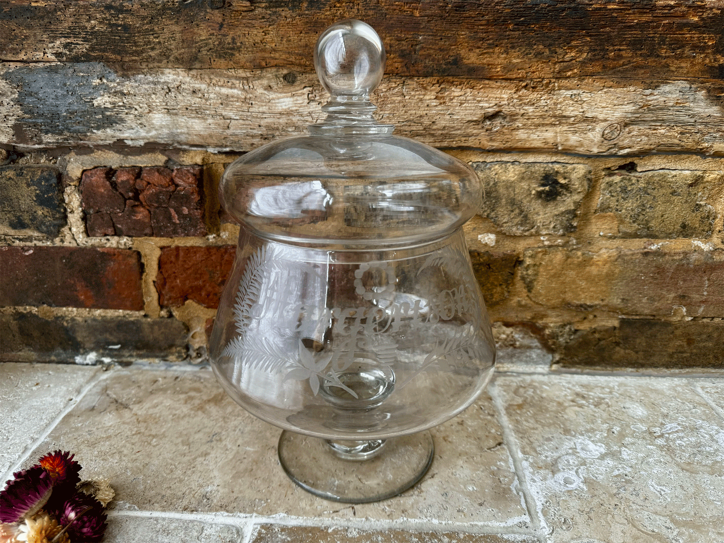 rare antique english early 20th century shop glass display jar advertising margerison soaps