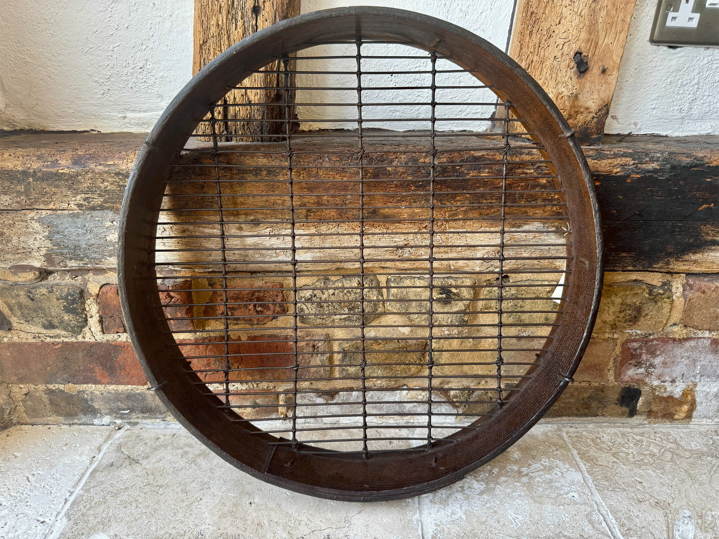 antique english rare extra large garden foundry sieve gardenalia