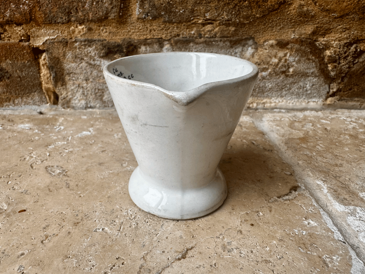 Antique English White Ironstone Measuring Cup