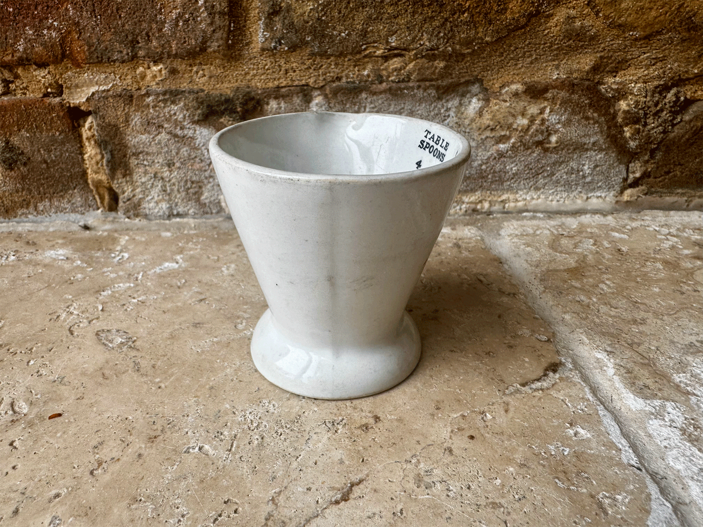 Antique English White Ironstone Measuring Cup