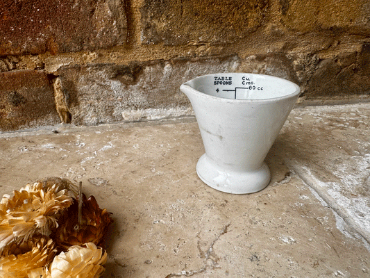 antique english plain white ironstone tablespoon measuring cup