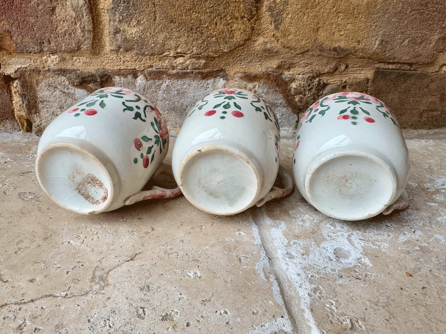 hand painted antique french christmas themes ironstone decorative coffee espresso cup mug