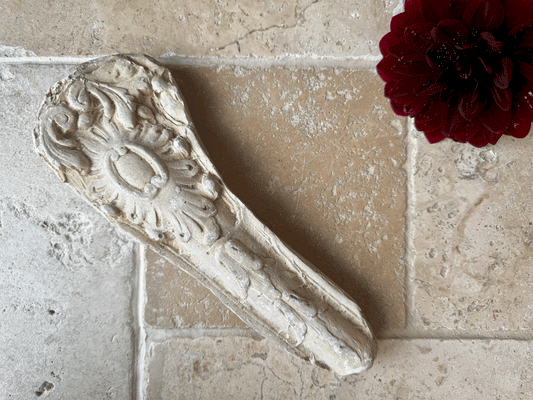 antique french decorative 19th century carved plaster architectural wall fragment hanging panel plaque