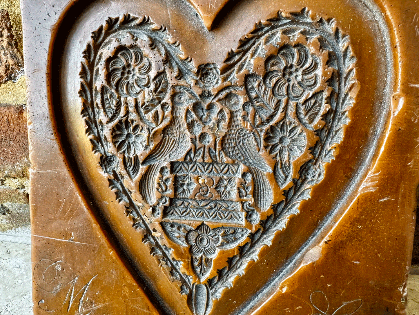 rare antique french deeply arved marzipan wedding cake memento souvenir mould