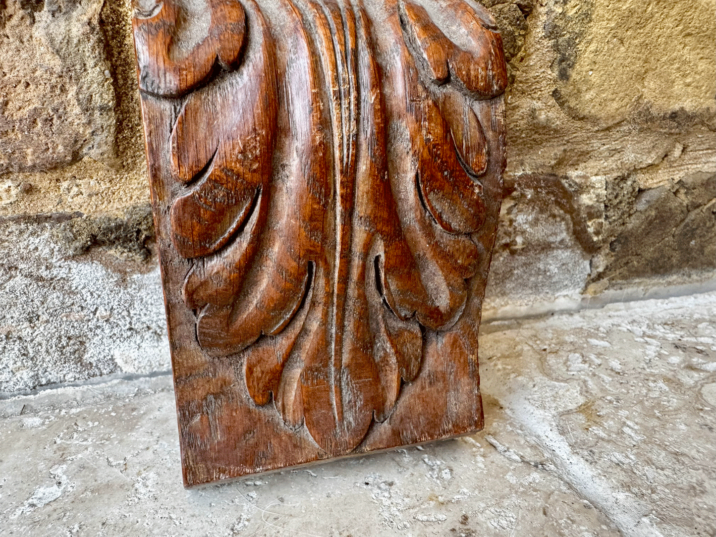 antique french carved wooden treen wall corbel panel hanging