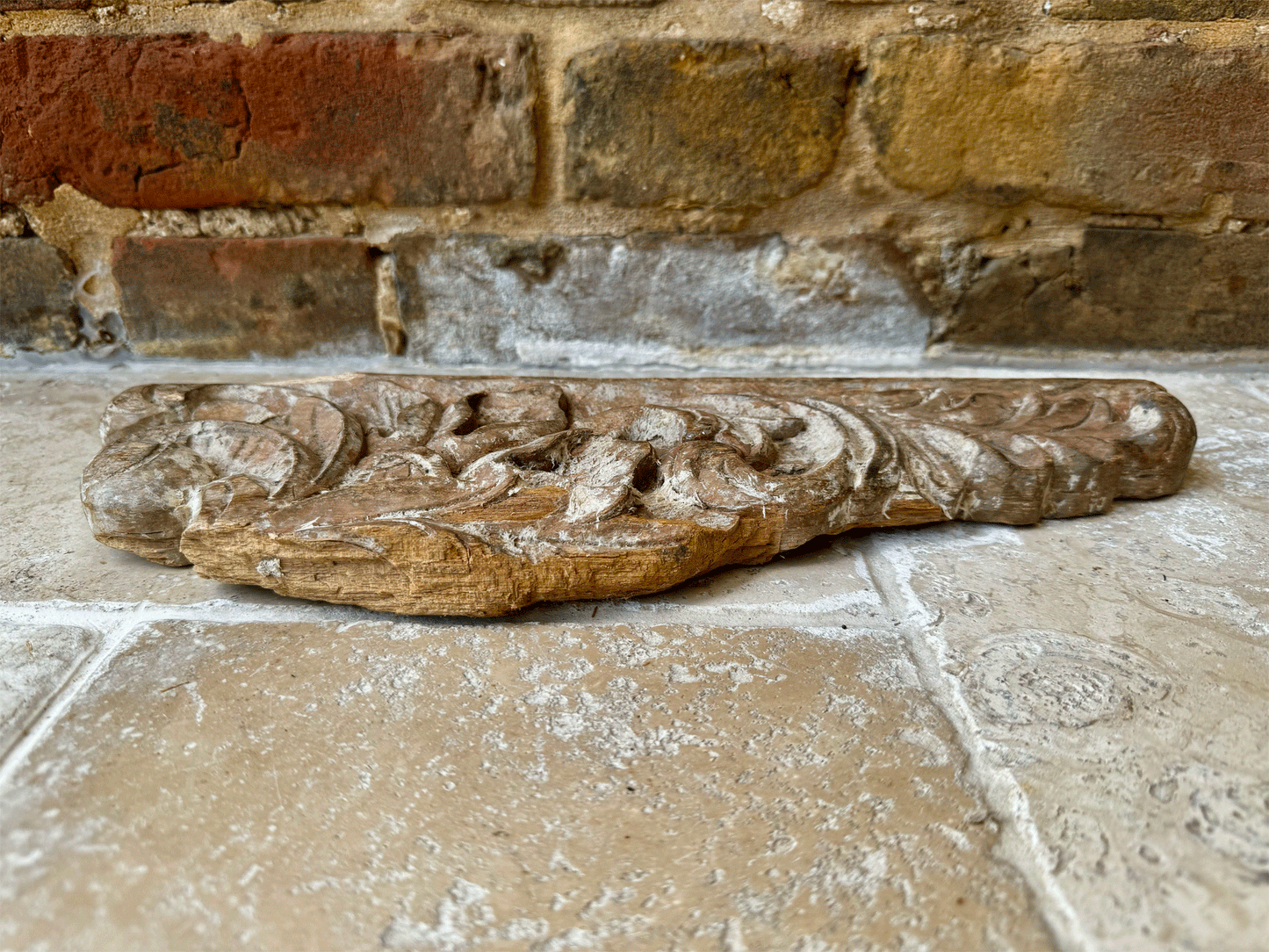 antique french 19th century carved acanthus leaf wall hanging decorative display