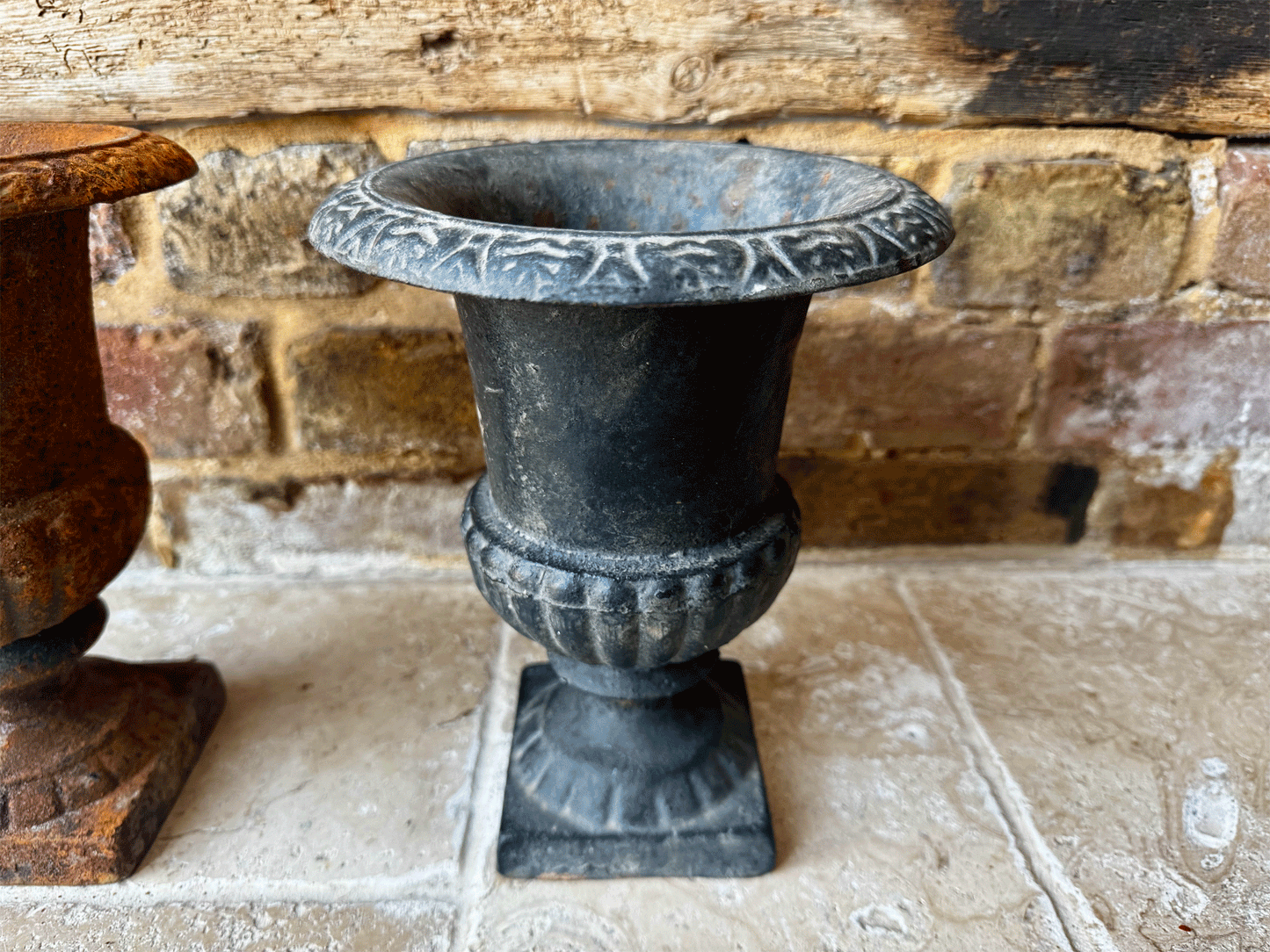 antique french decorative cast iron garden urn planter cast iron lead