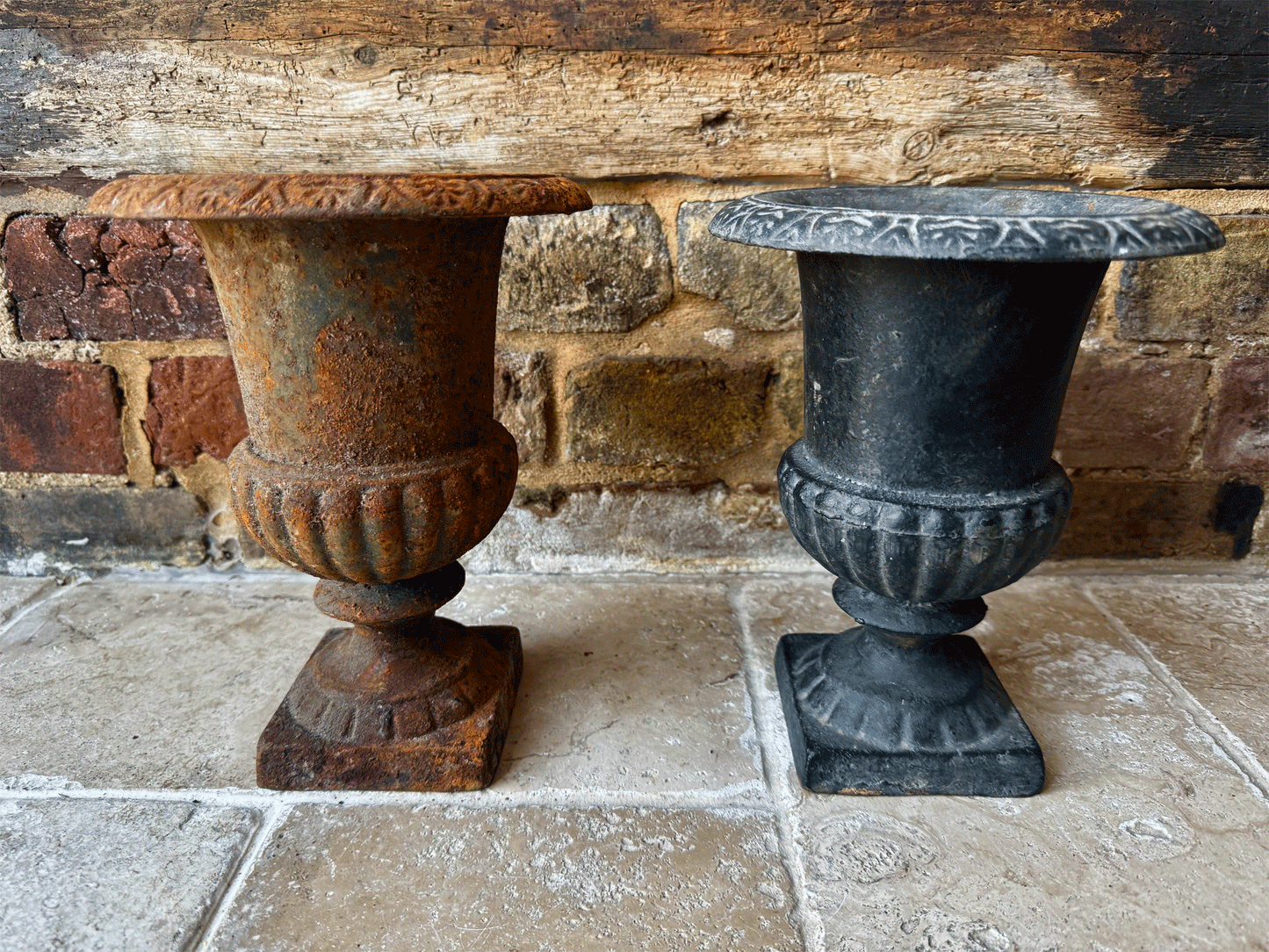 antique french decorative cast iron garden urn planter cast iron lead