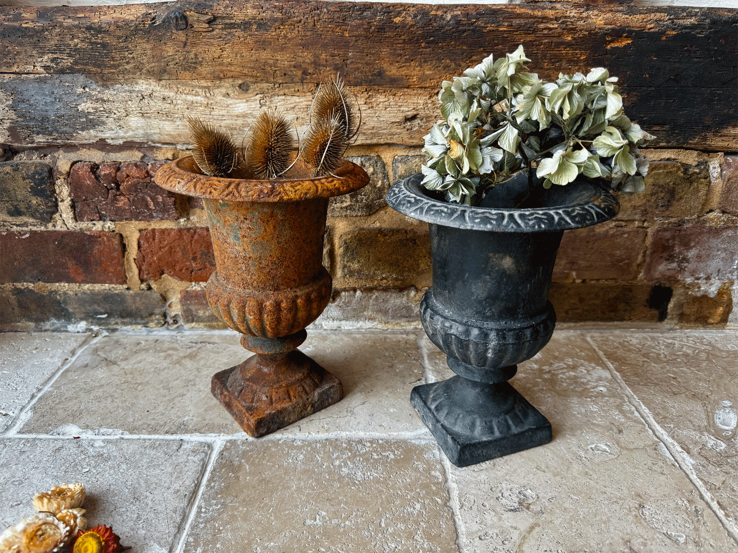 antique french decorative cast iron garden urn planter cast iron lead