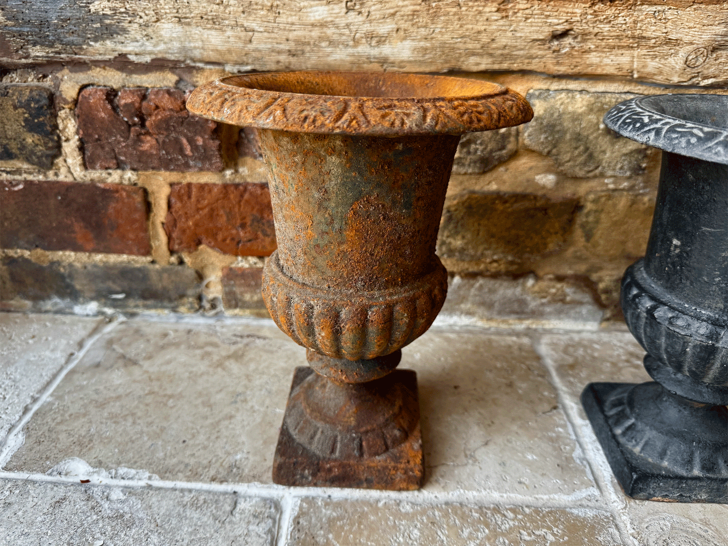 antique french decorative cast iron garden urn planter cast iron lead