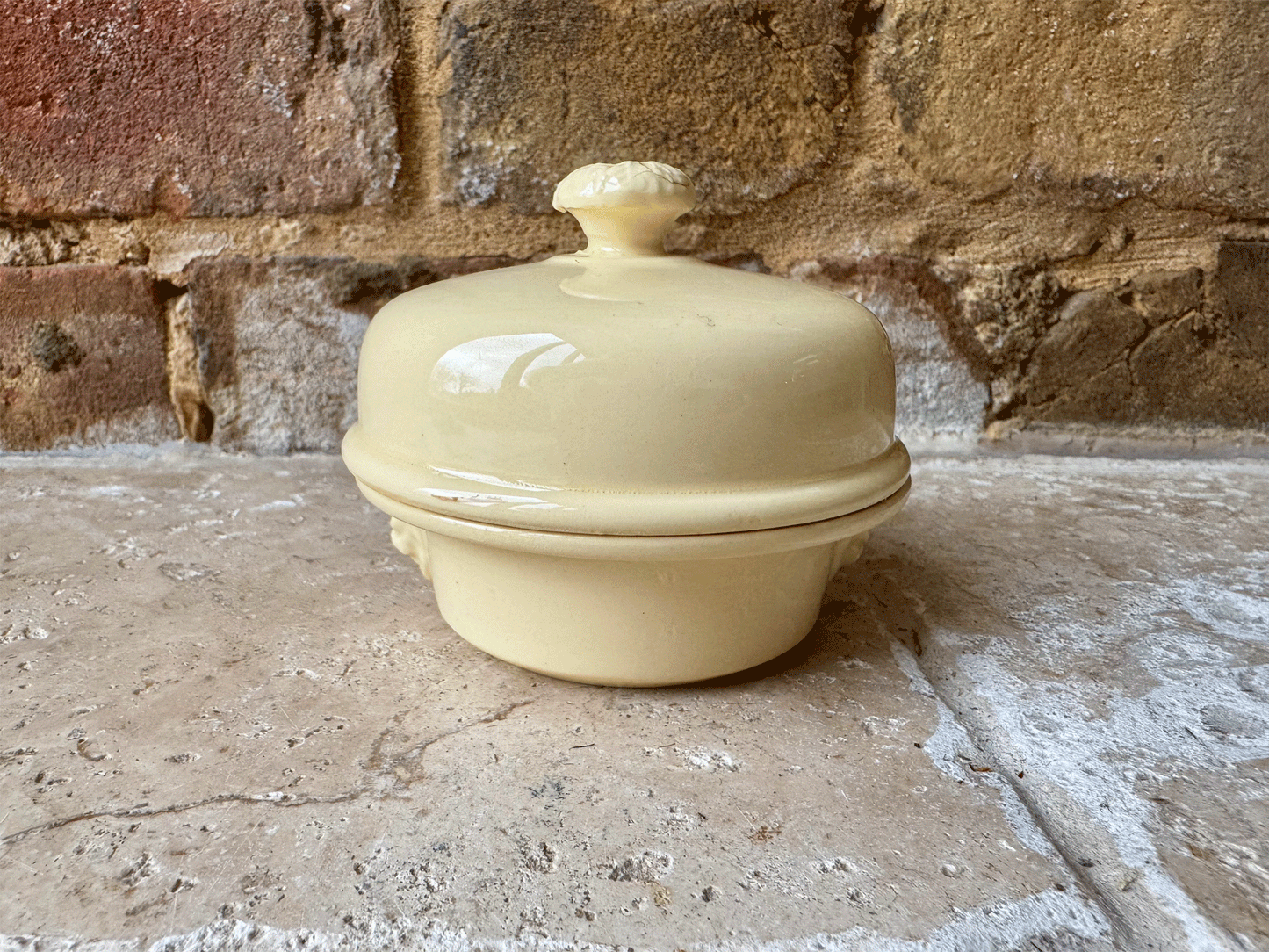 antique french ironstone terrine foie gras terrine advertising pot simplex truffles lion head handles