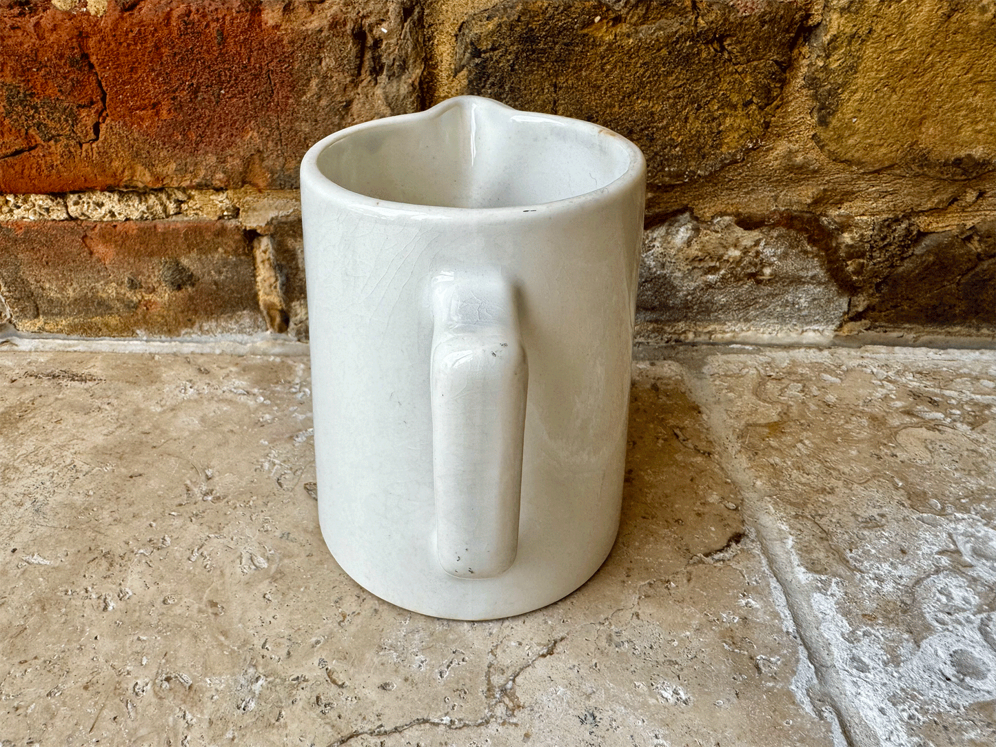 antique french white ironstone milk cream jug sarreguemines