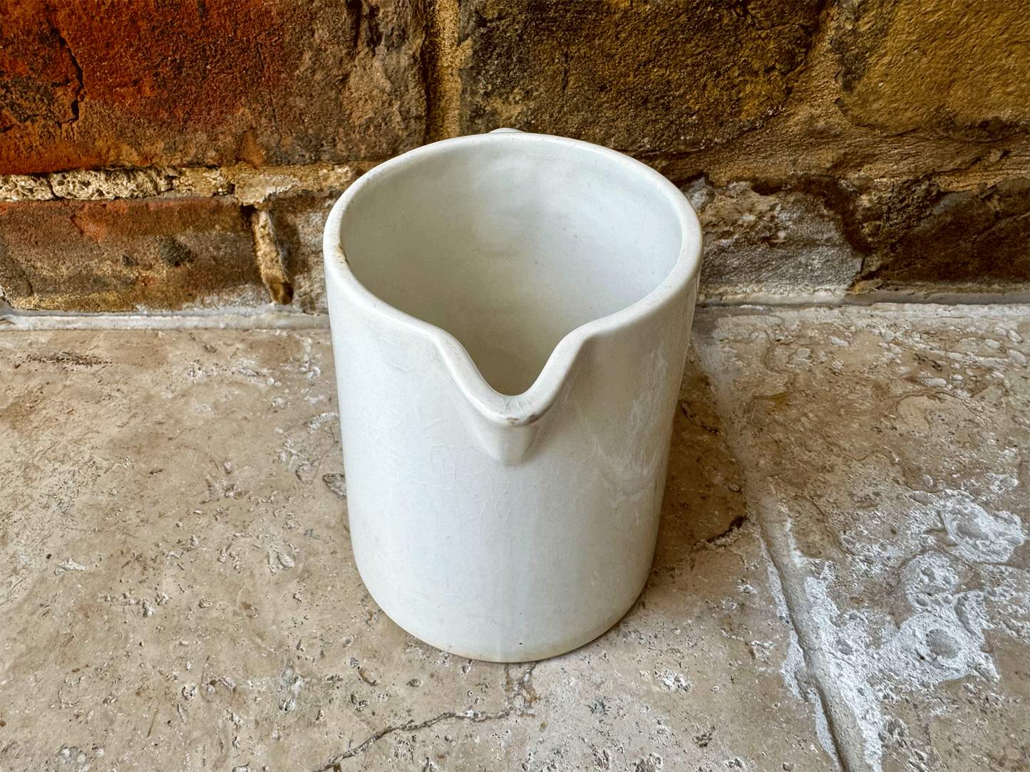 antique french white ironstone milk cream jug sarreguemines