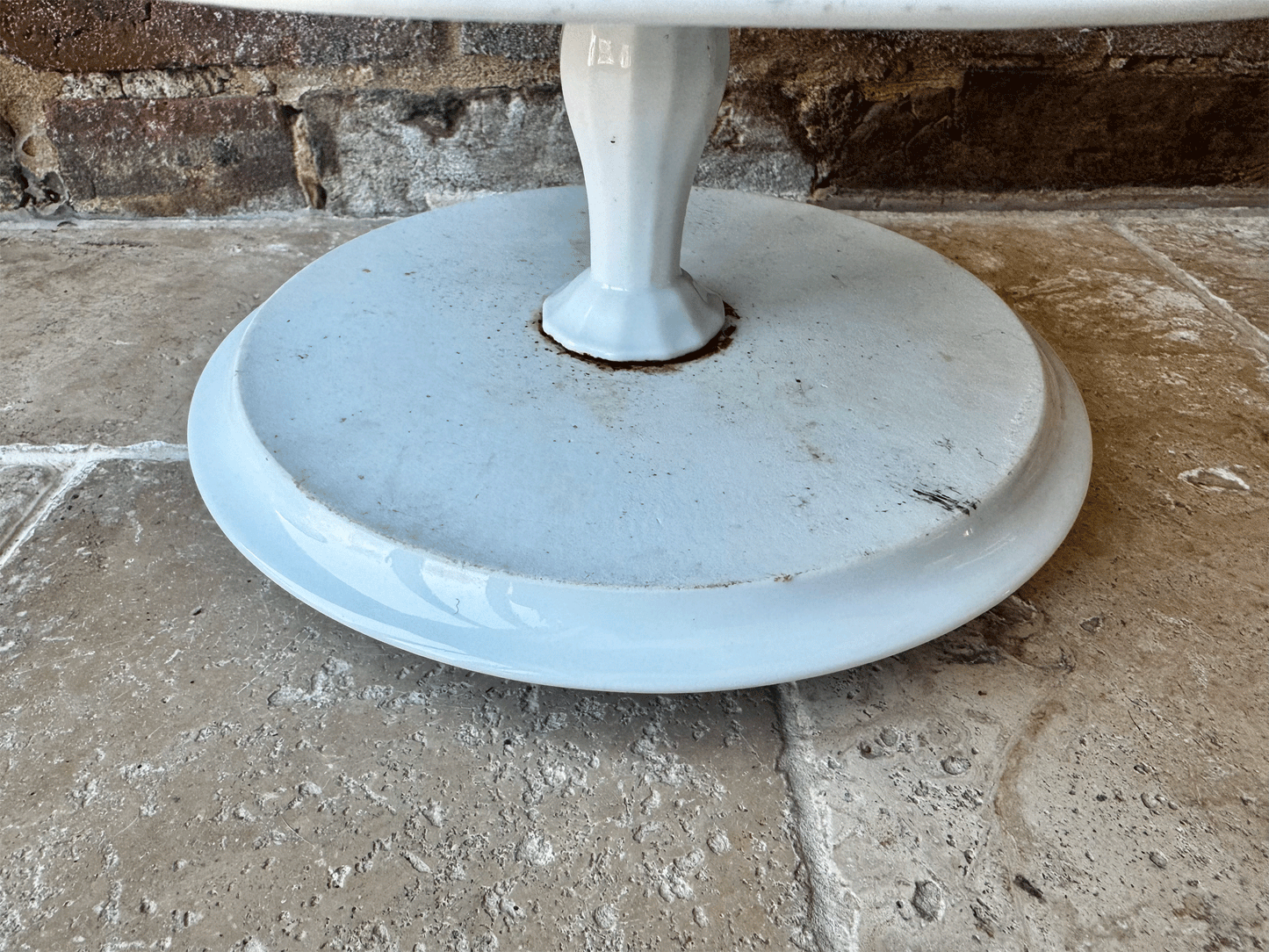 rare antique french double two tiered white ironstone patisserie cake stand