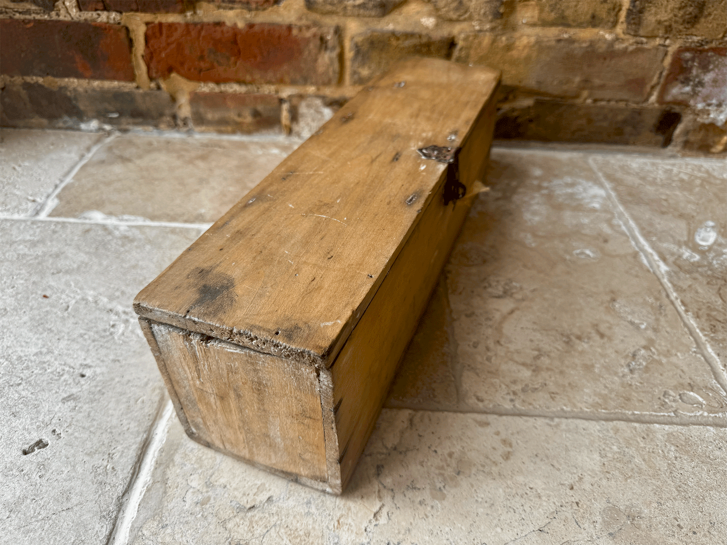 antique french rustic whitewashed storage candle trinket box