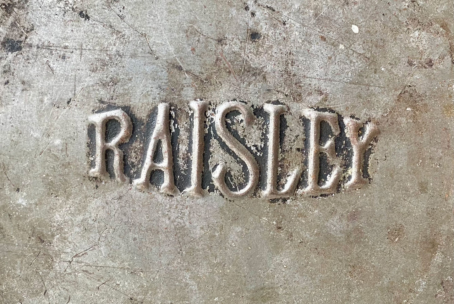 antique vintage early 20th century brown polson raisley flour advertising cake tin