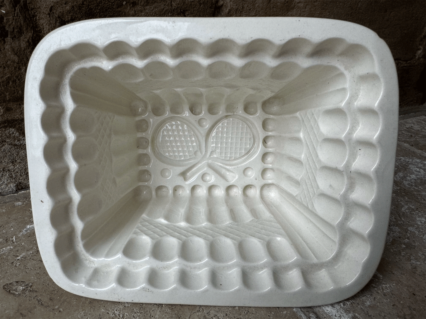 rare antique victorian white ironstone tennis bats balls nets jelly mould copeland