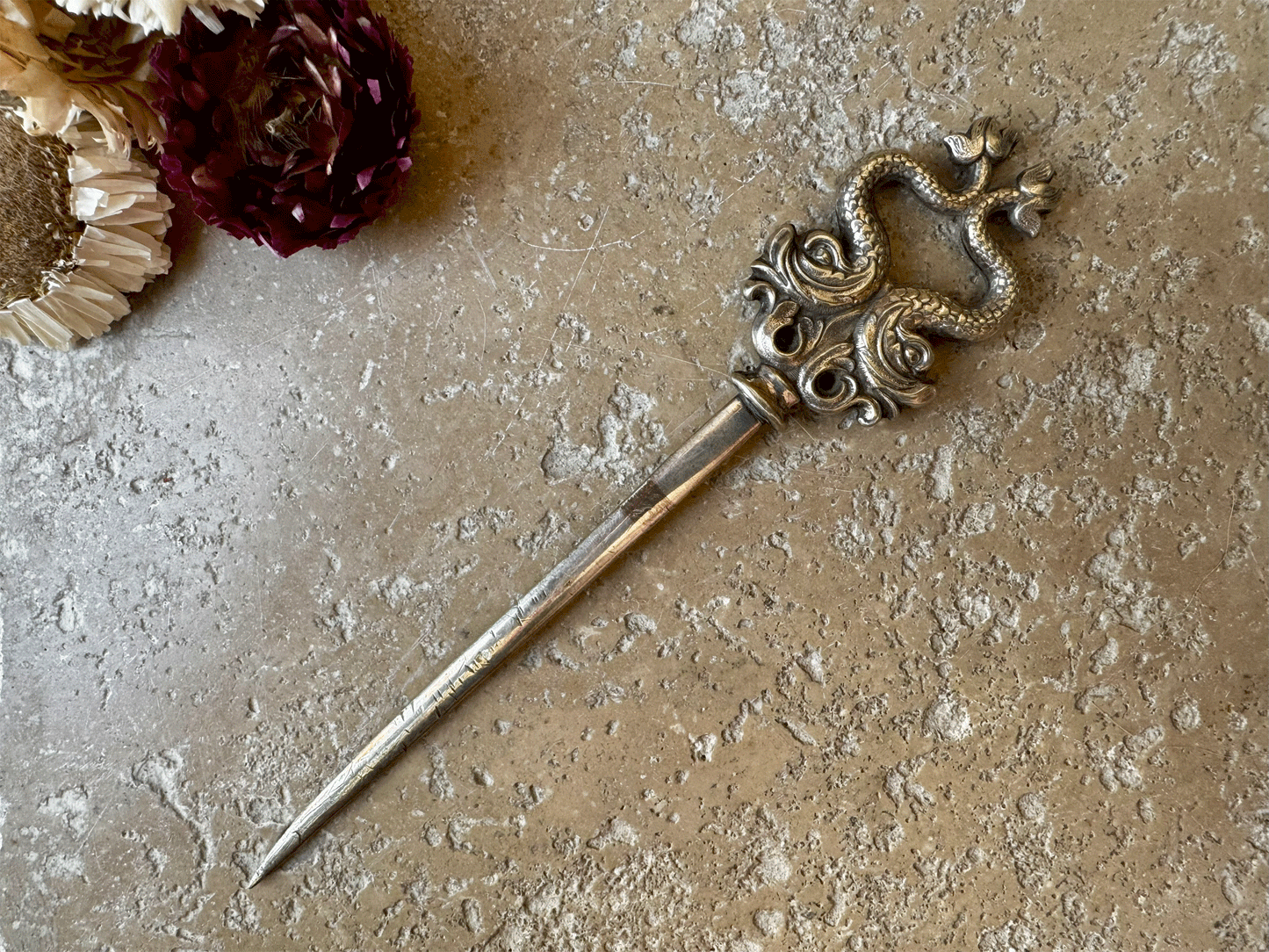 rare antique victorian silver plated sturgoen fish hatelet classical
