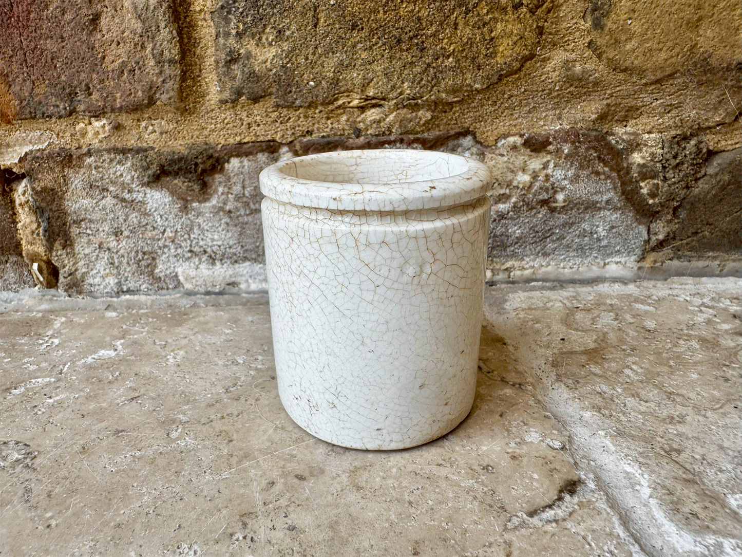 rare antique white ironstone victorian english advertising pot cooperative wholesale society extract meat labor wait pictoral trademark