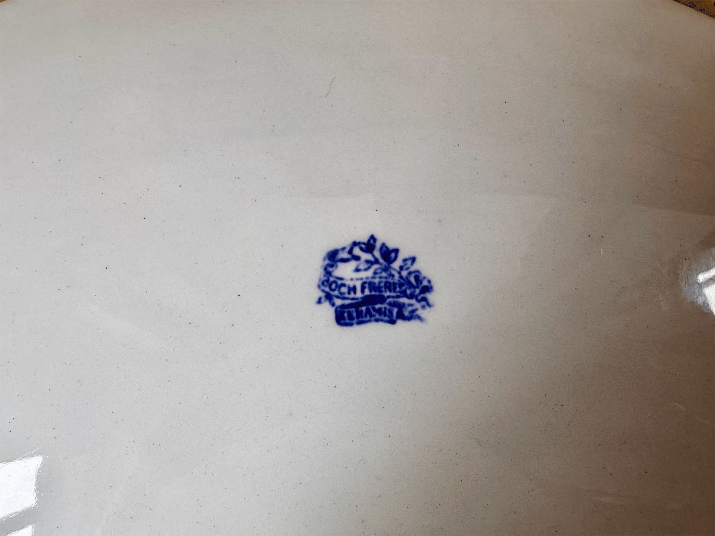 antique 19th century 800s extra large plain white ironstone cake stand butchers patisserie