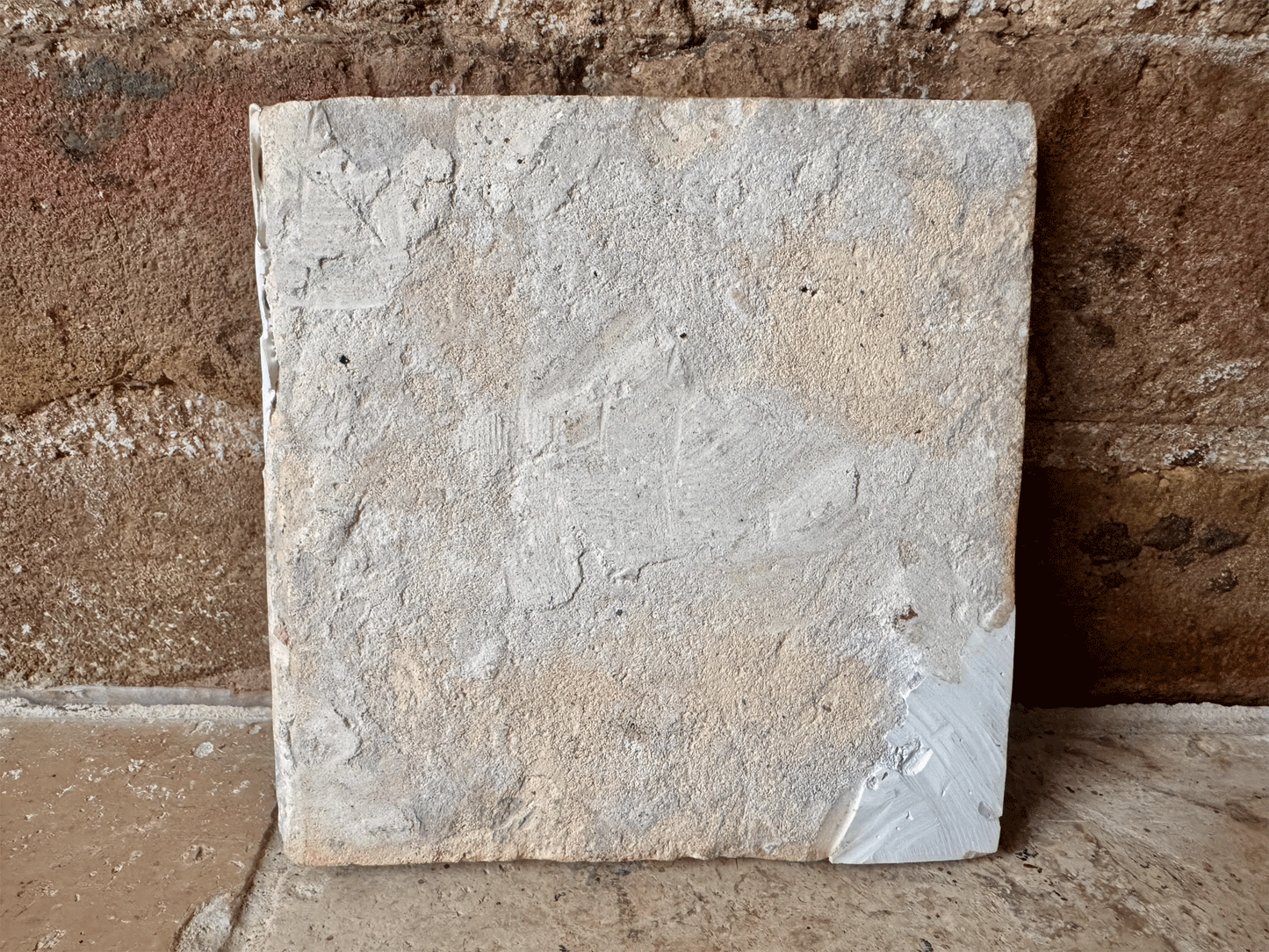 antique dutchrare 17th century 1600s delft blue white tile animal leaping roe deer