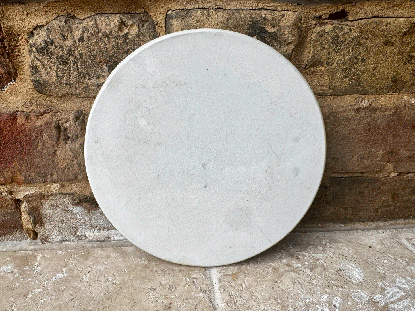 antique edwardian white ironstone advertising scale plate justitia virtutum regina