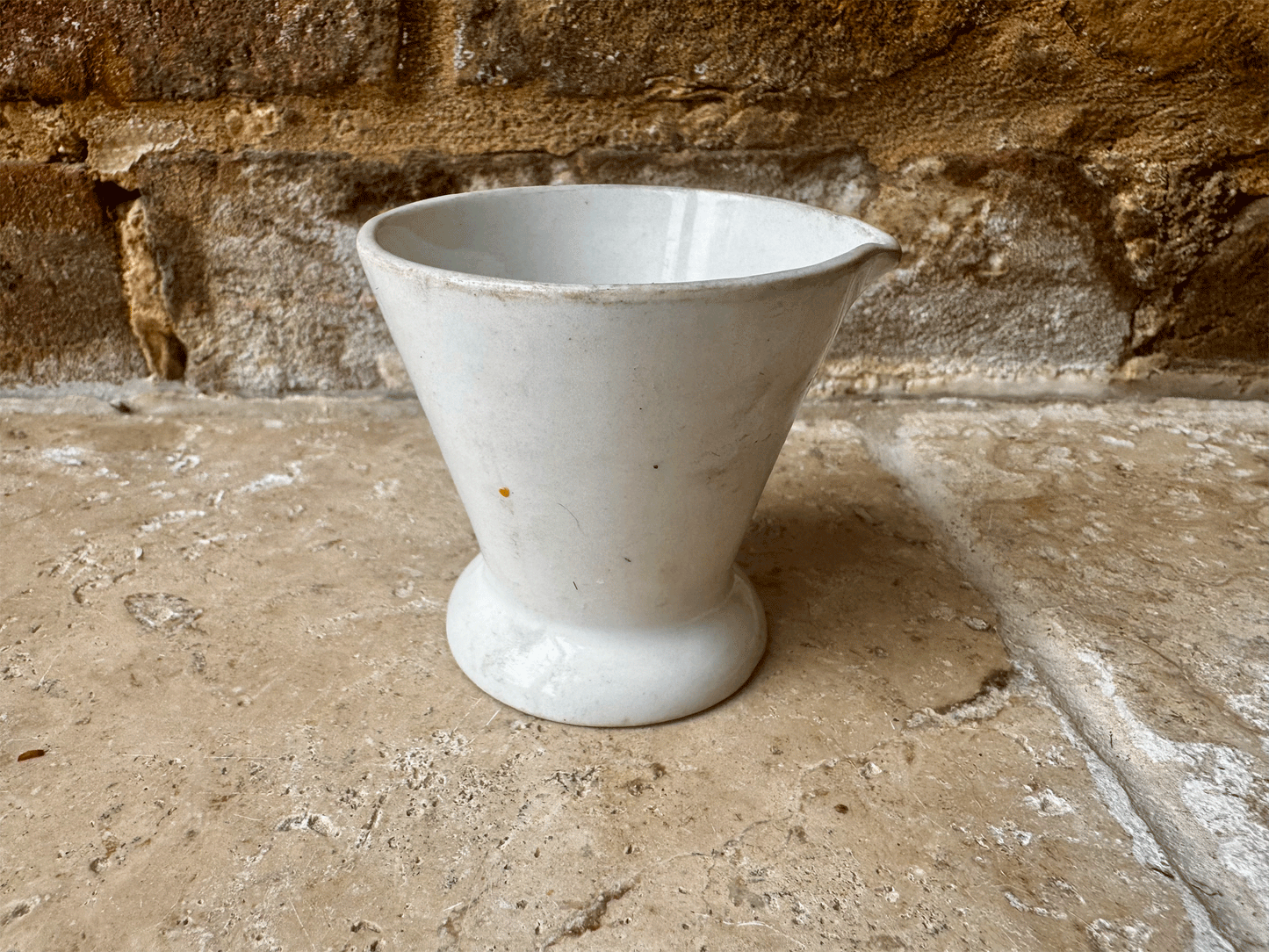 antique english plain white ironstone tablespoon measuring cup