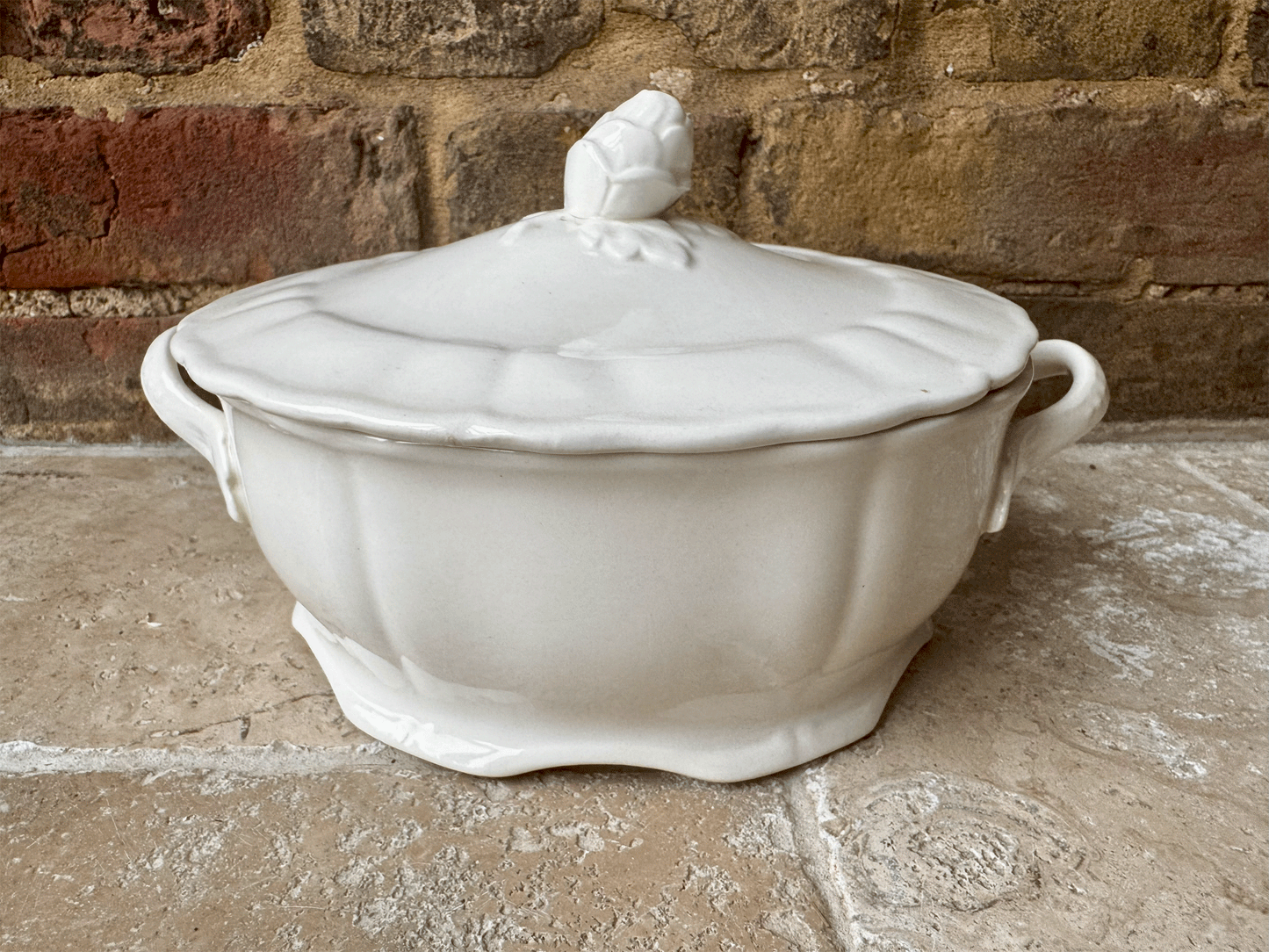 vintage english lidded tureen serving dish grindley marlborough royal petal