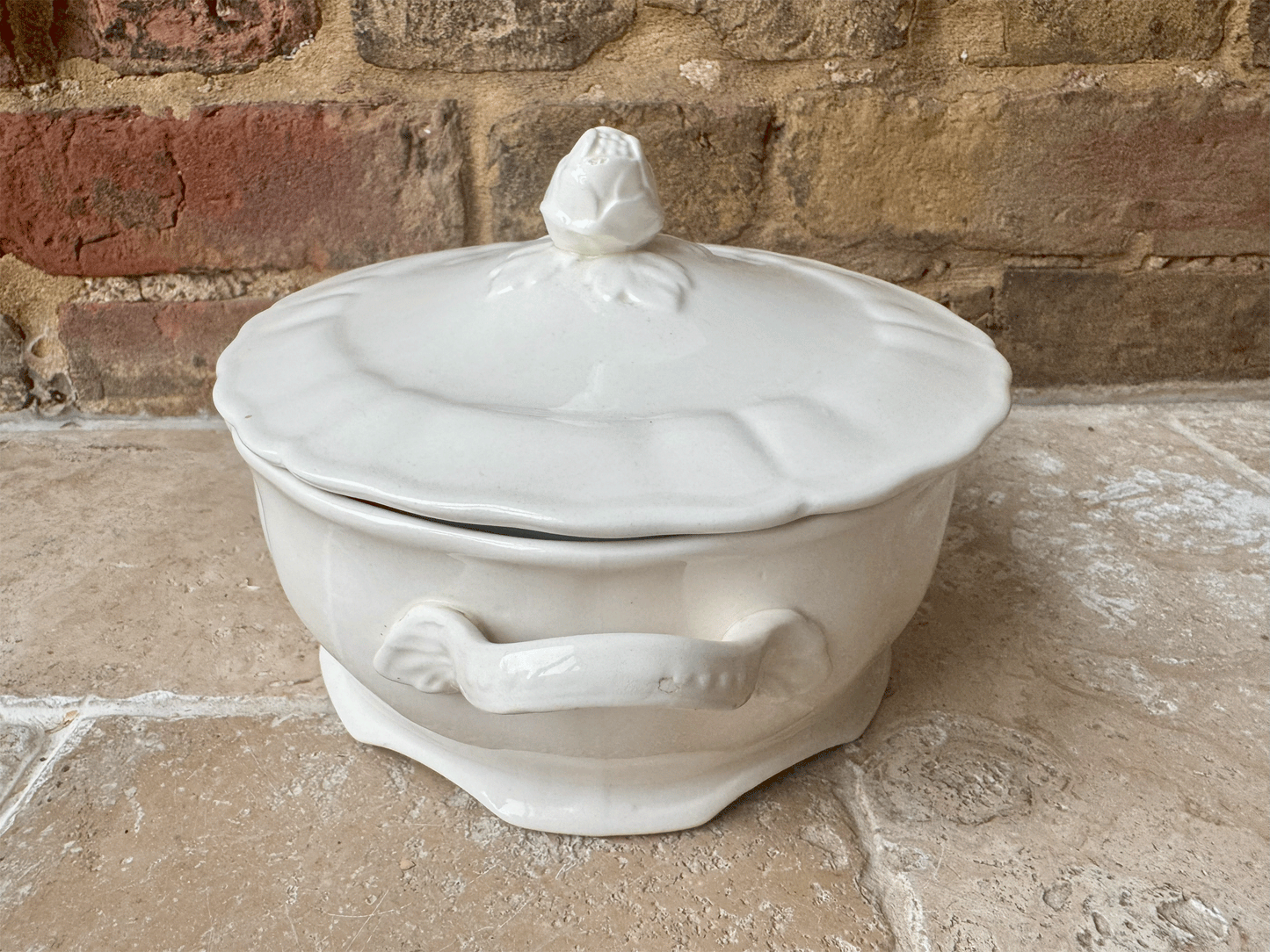 vintage english lidded tureen serving dish grindley marlborough royal petal
