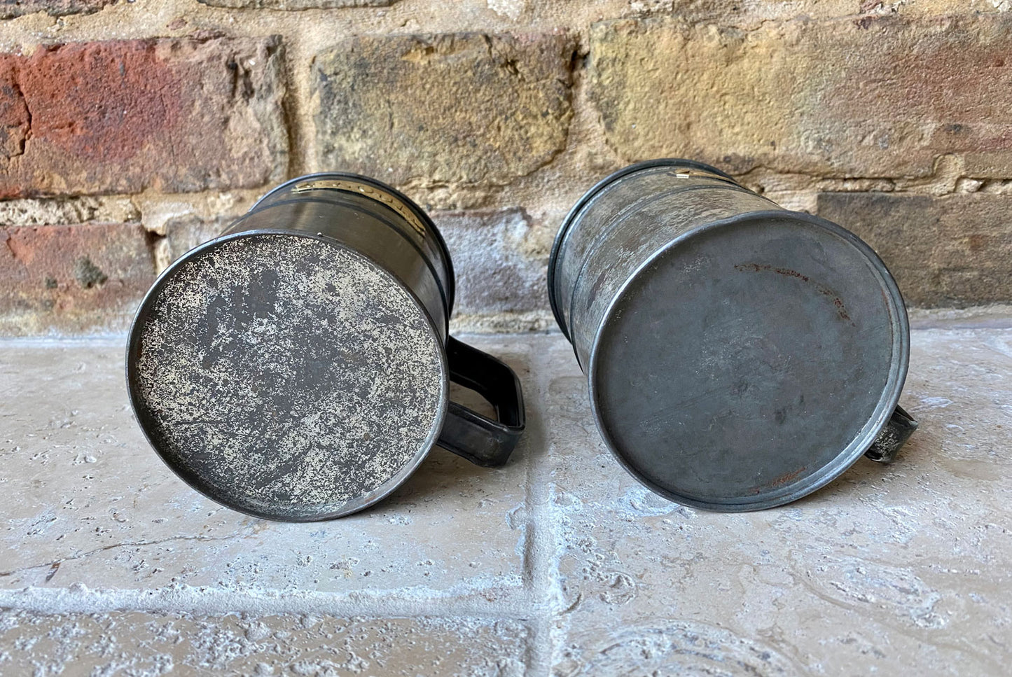 vintage tin flour sugar canister shaker sifter