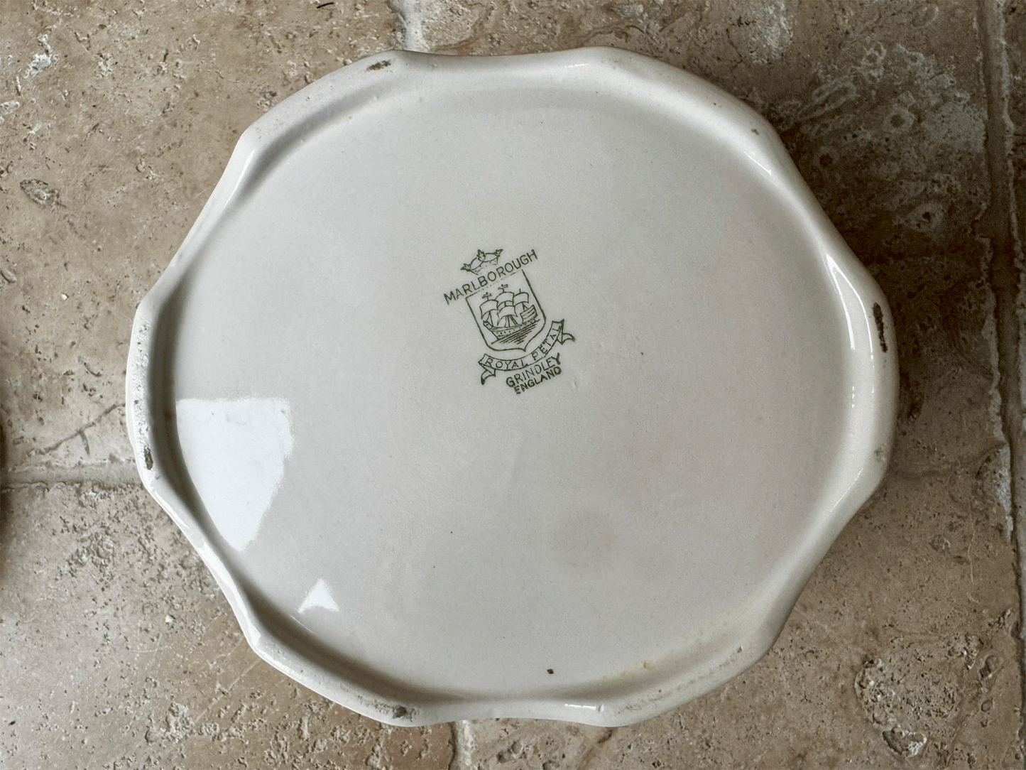 vintage english lidded tureen serving dish grindley marlborough royal petal