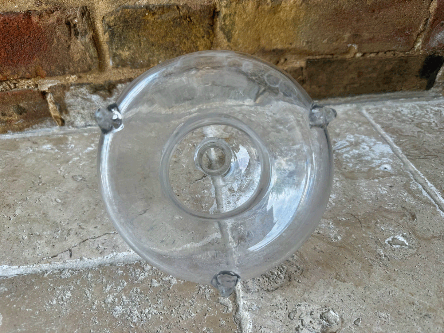 antique french 19th century hand blown glass fly catcher