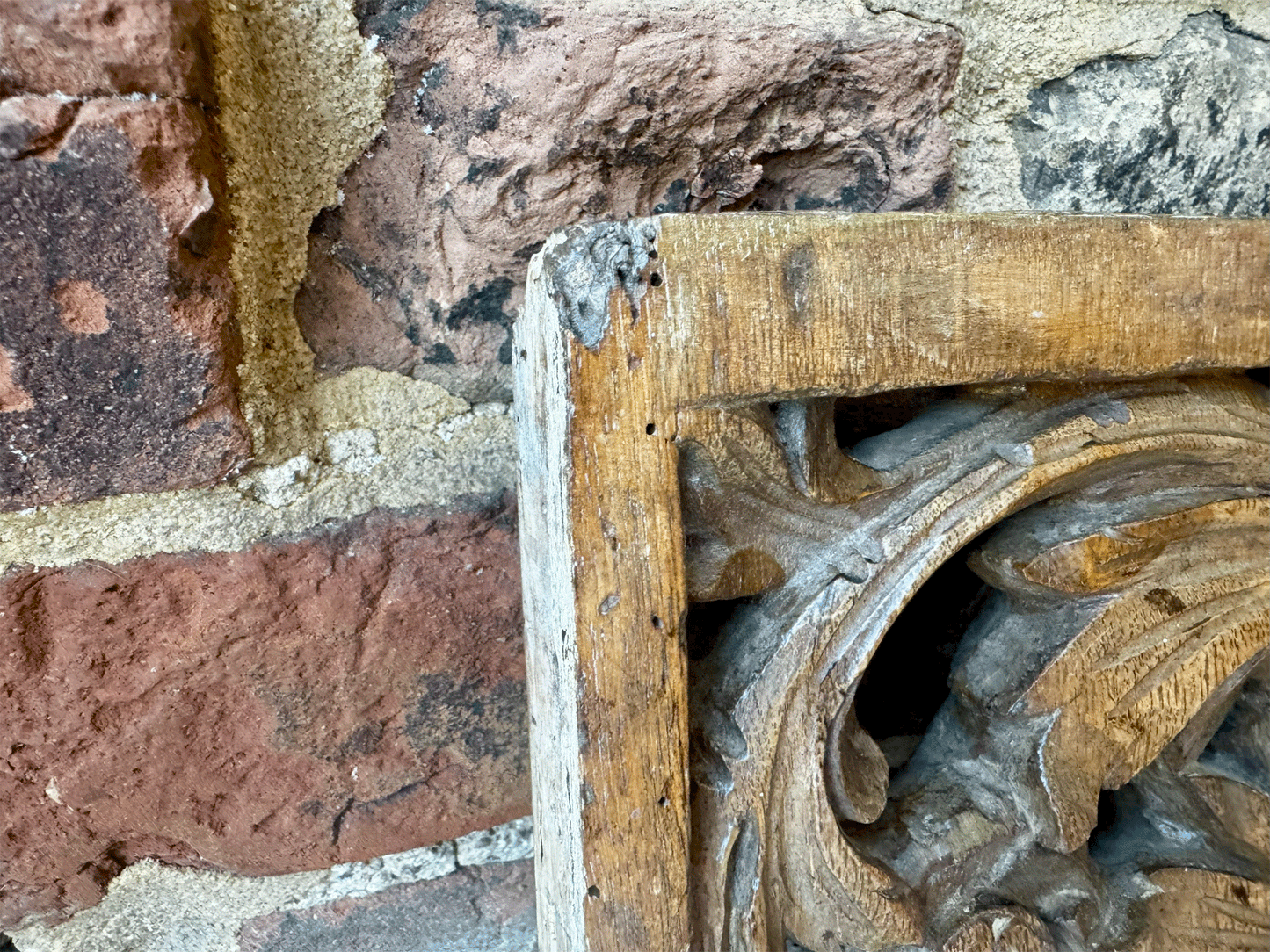 18th Century Deeply Carved French Wooden Panel