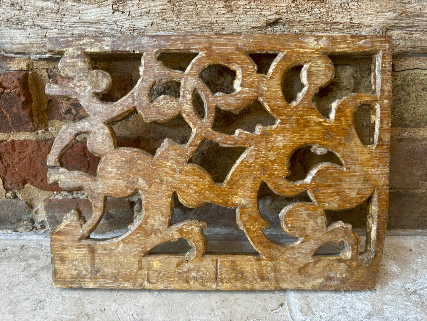 antique french 19th century deeply carved baroque church religious wall panel wooden treen
hanging