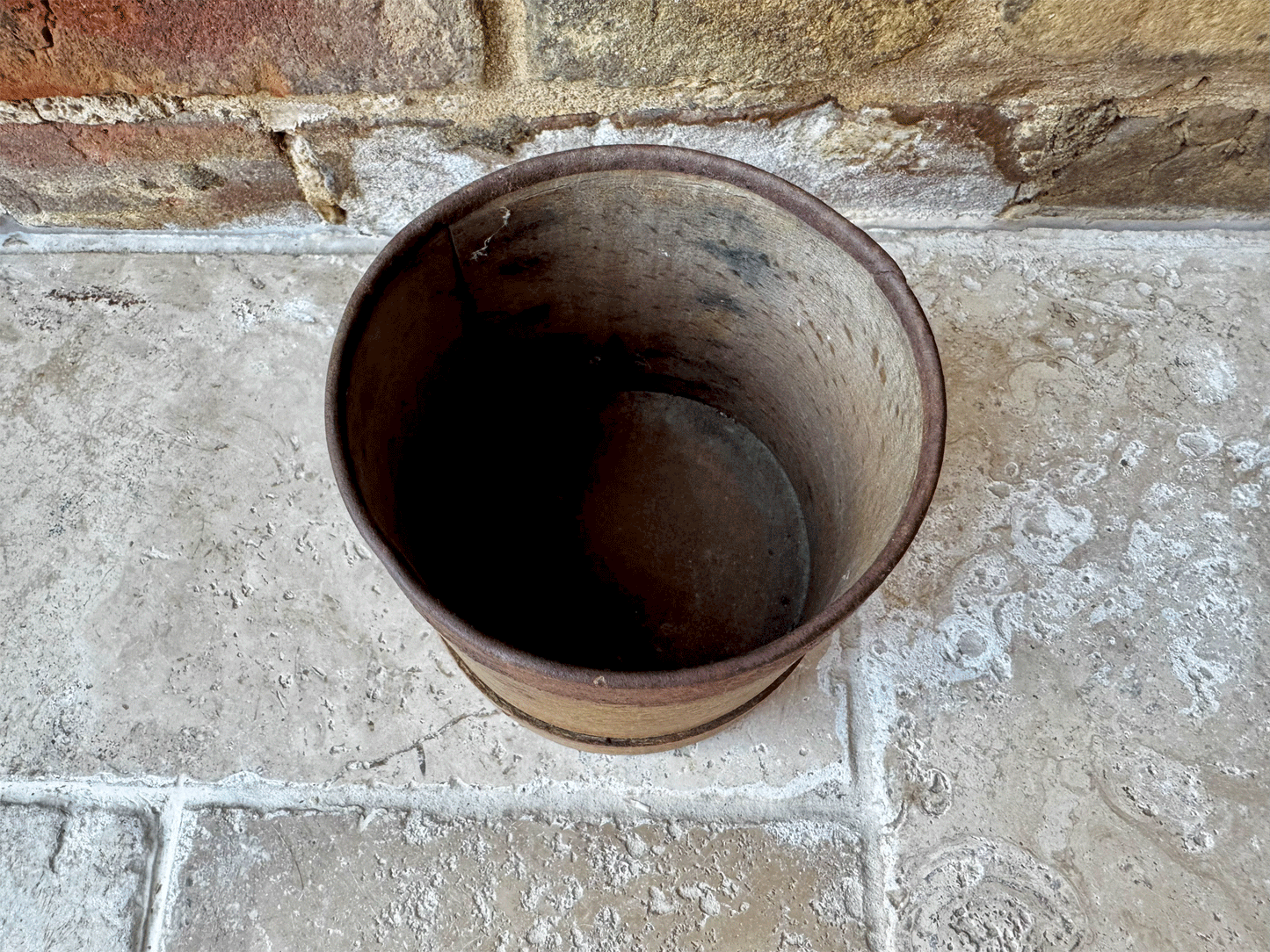 antique french rustic bentwood treen wooden grain measure one litre
