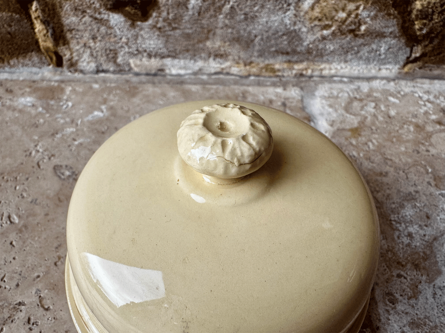 antique french ironstone terrine foie gras terrine advertising pot simplex truffles lion head handles