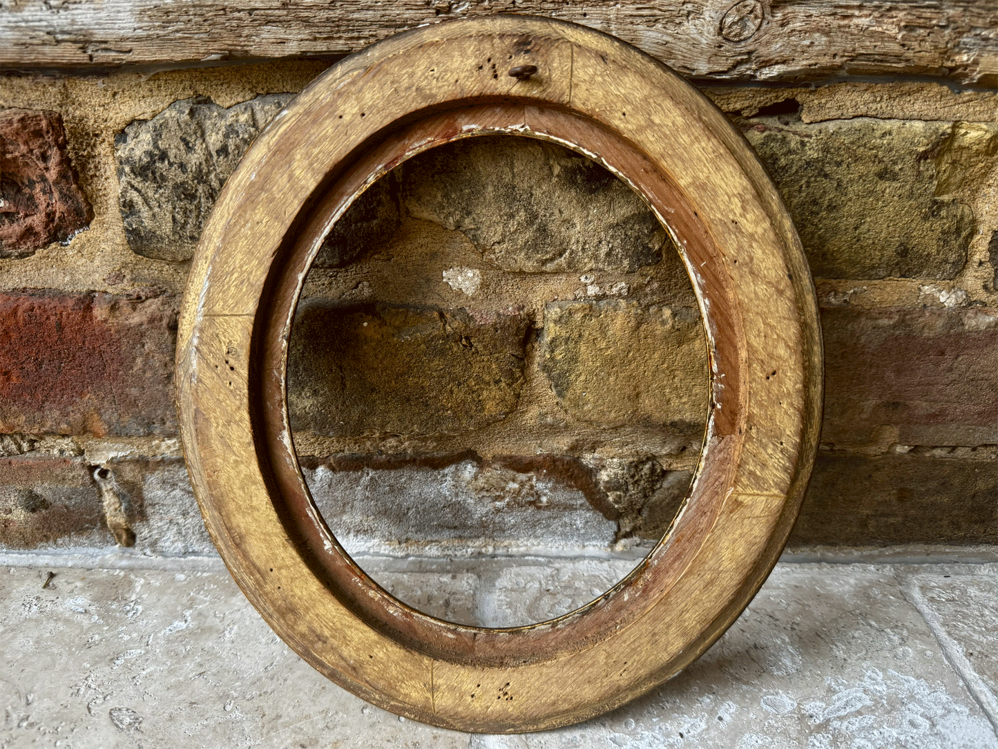 antique french carved gold gilt wooden oval frame