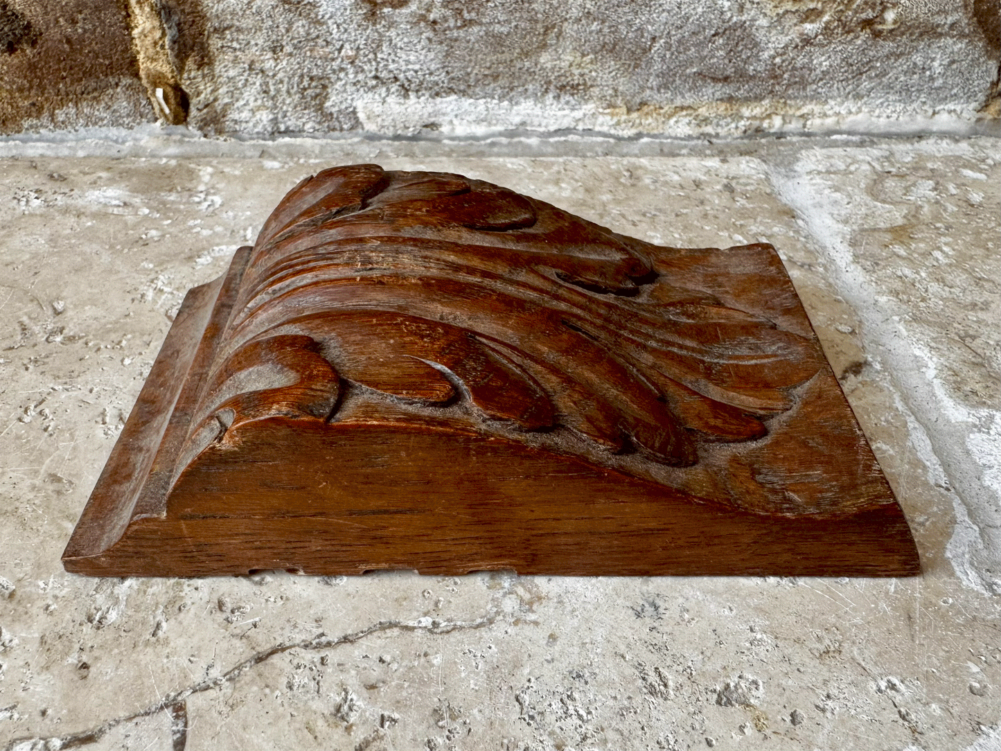 antique french carved wooden treen wall corbel panel hanging