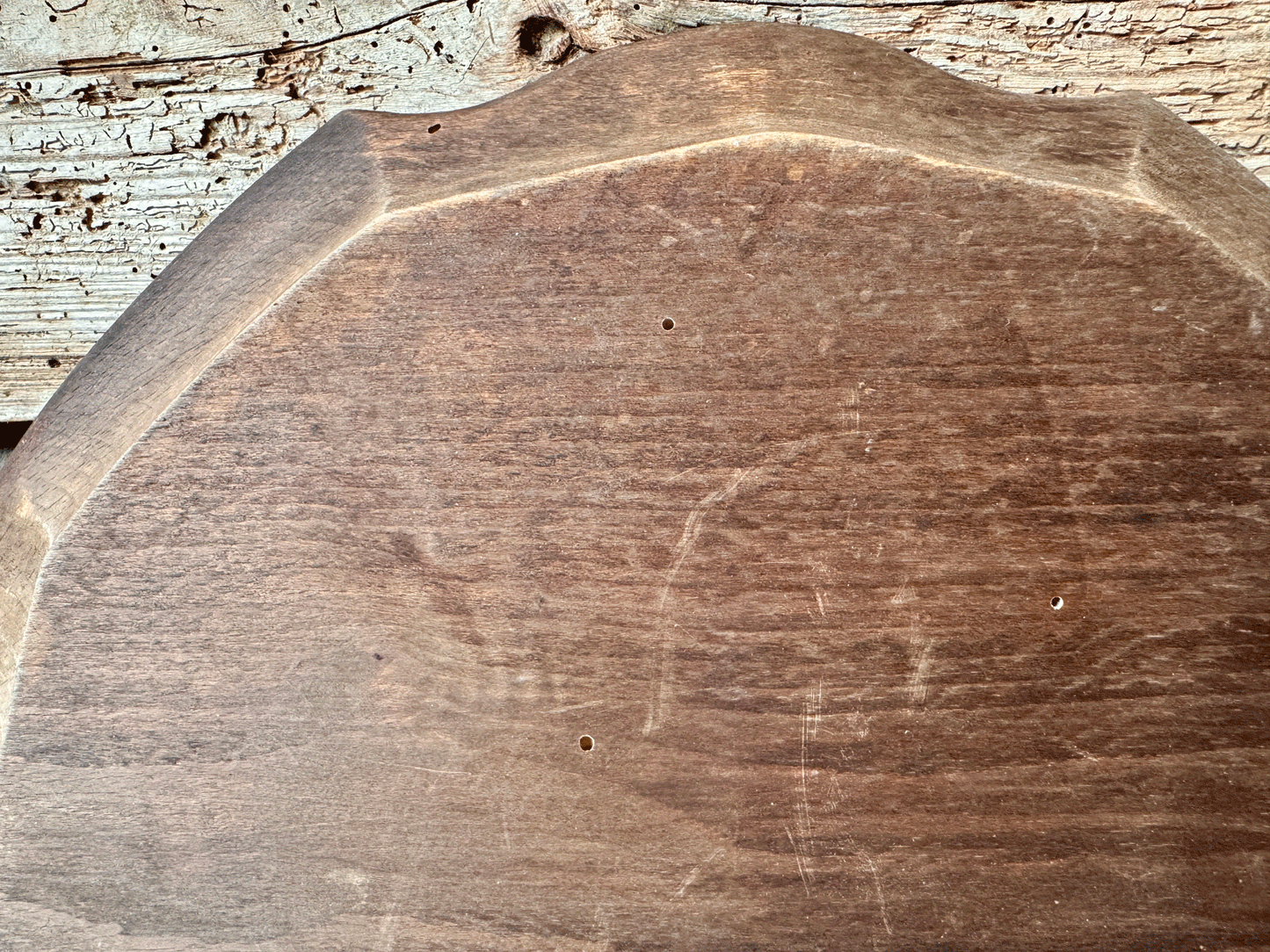 rustic antique french carved breadboard platter give us daily bread motto