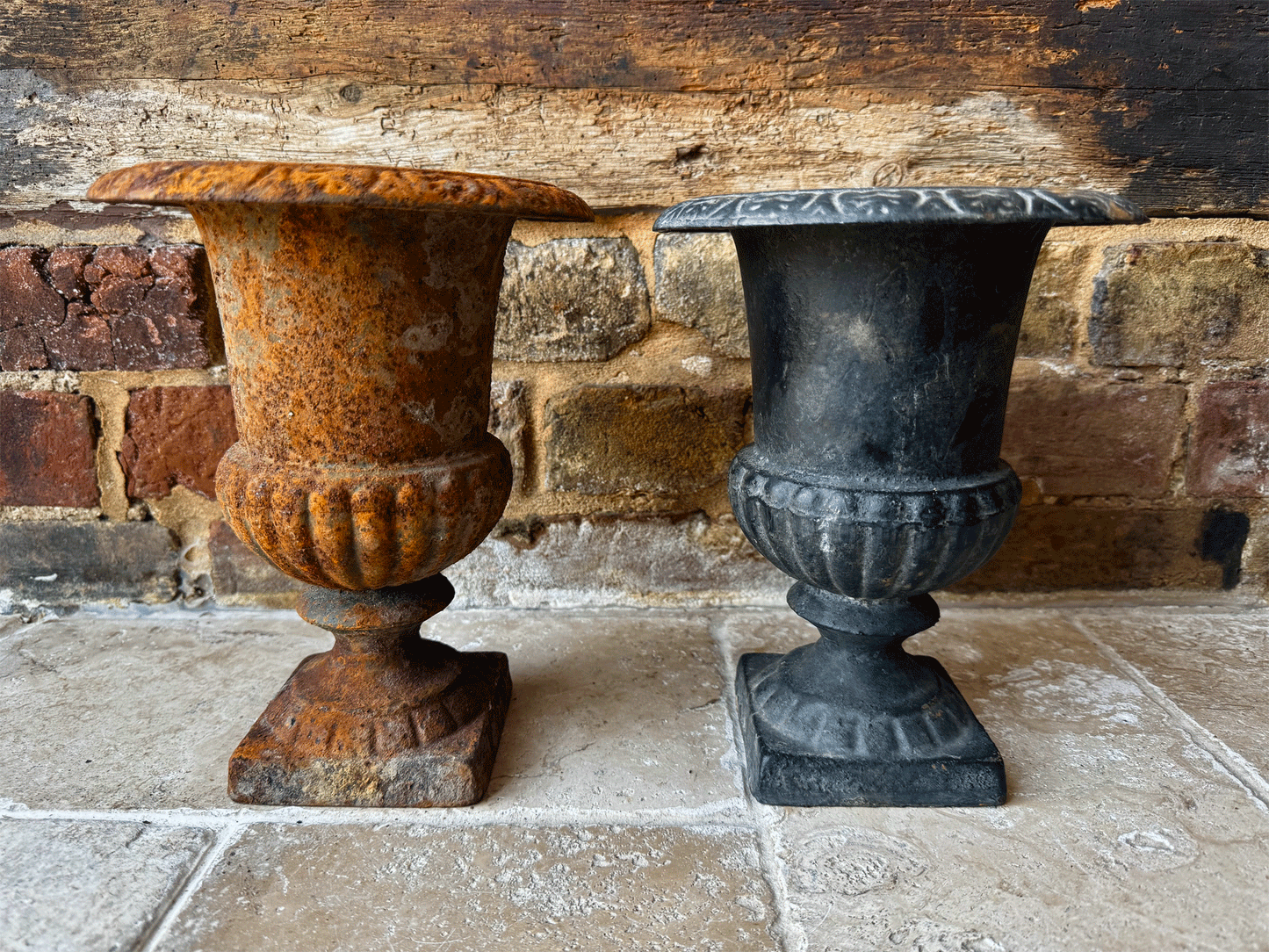 antique french decorative cast iron garden urn planter cast iron lead