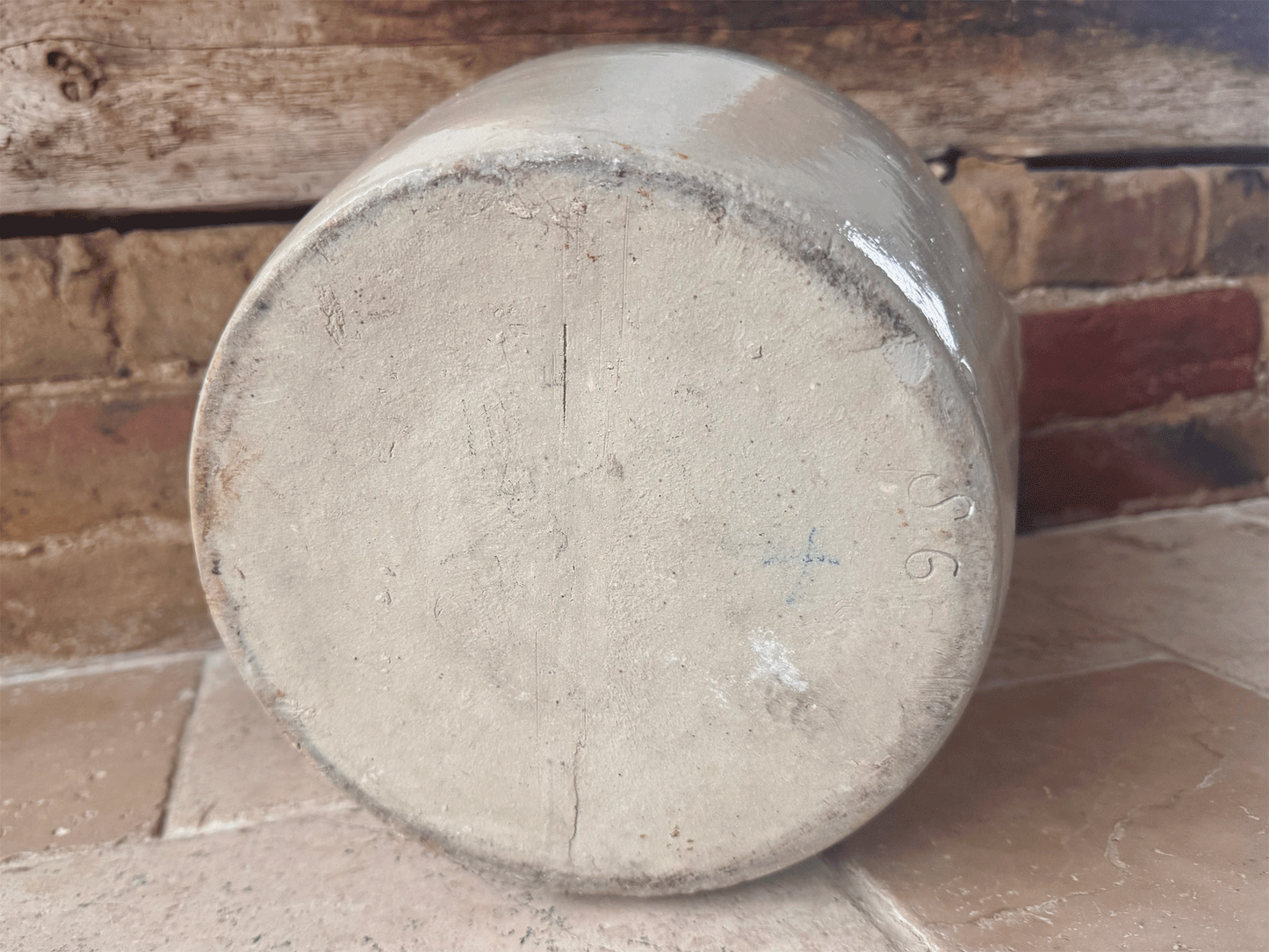 antique french large rustic stoneware confit pot preserve jar