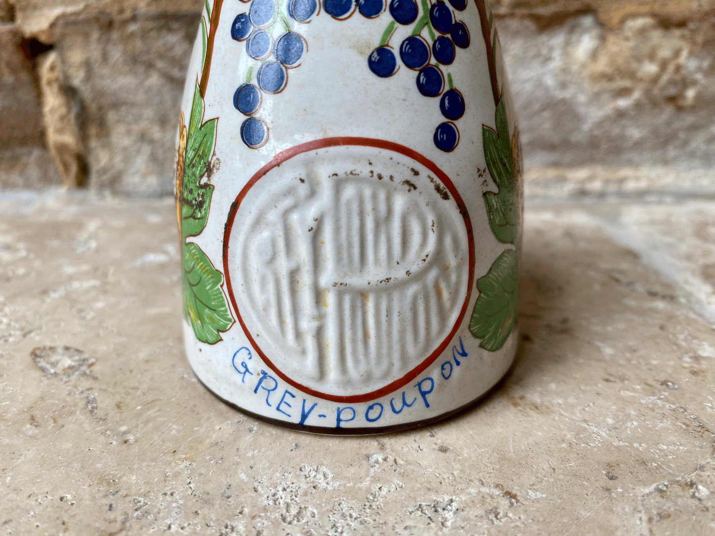 rare antique french grey poupon dijon mustard decorative advertising commemmorative pot snails