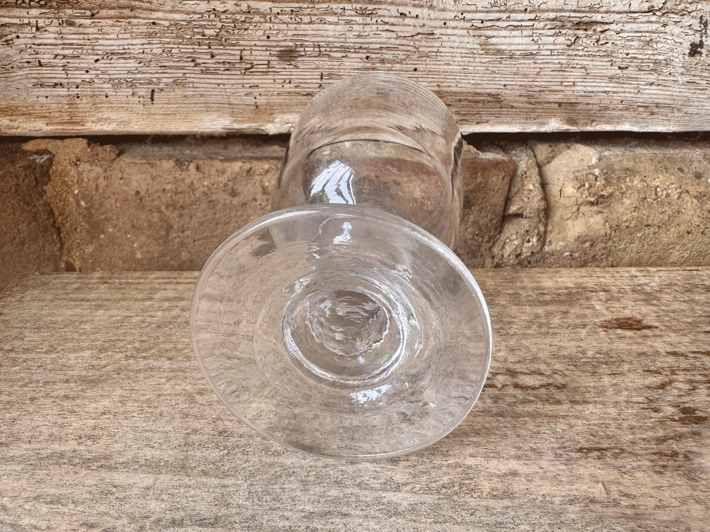 Decorative Antique French Etched 'Souvenir' Glass