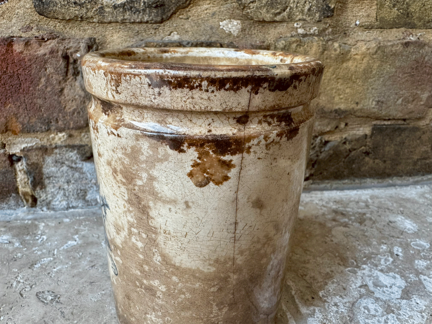 rare large two pound ironstone french advertising confiture pot ch robardelle nancy