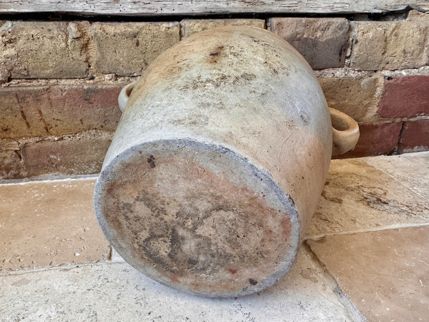 antique french large stoneware terracotta confit pot planter decorative vase