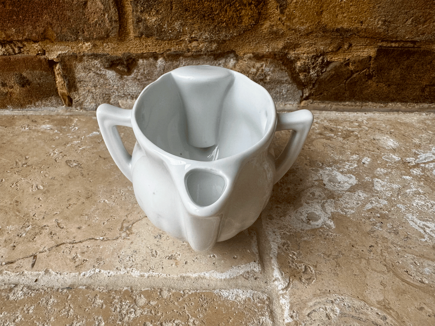 antique white ironstone pilliuyt sauce dish saucier fat separator gravy boat