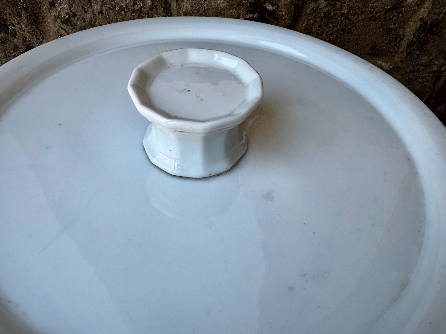 rare antique french double two tiered white ironstone patisserie cake stand