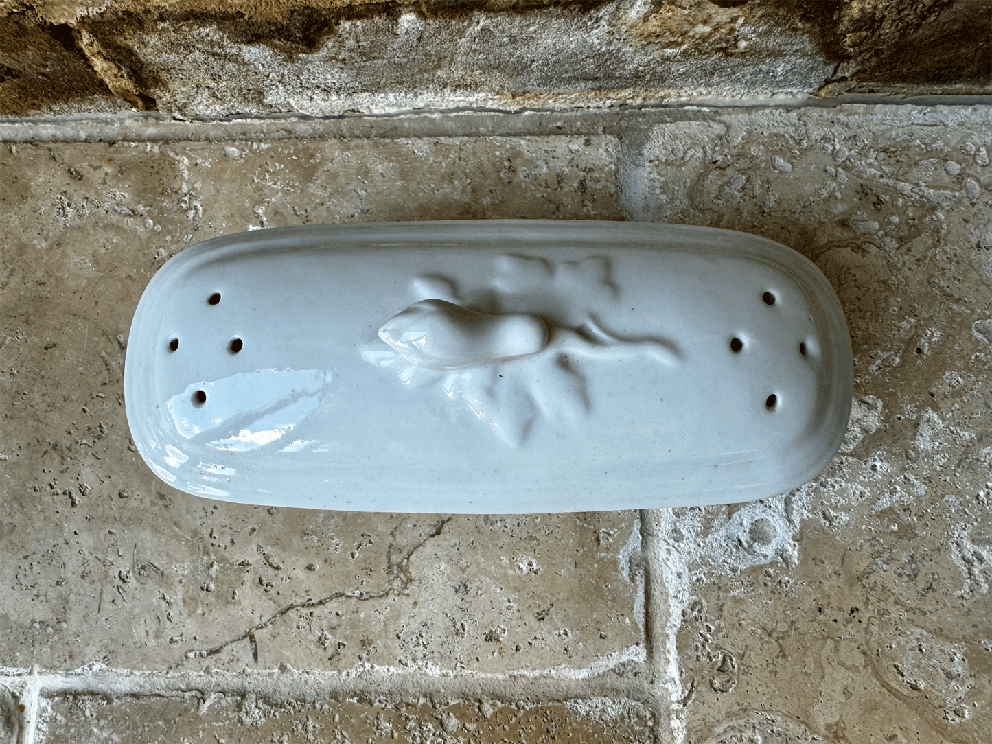 antique french plain white ironstone razor dish soap trinket jewellery