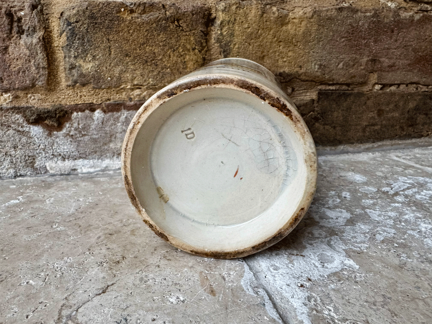 rare ironstone antique felix potin medaille d'or fabrique confitures advertising pot